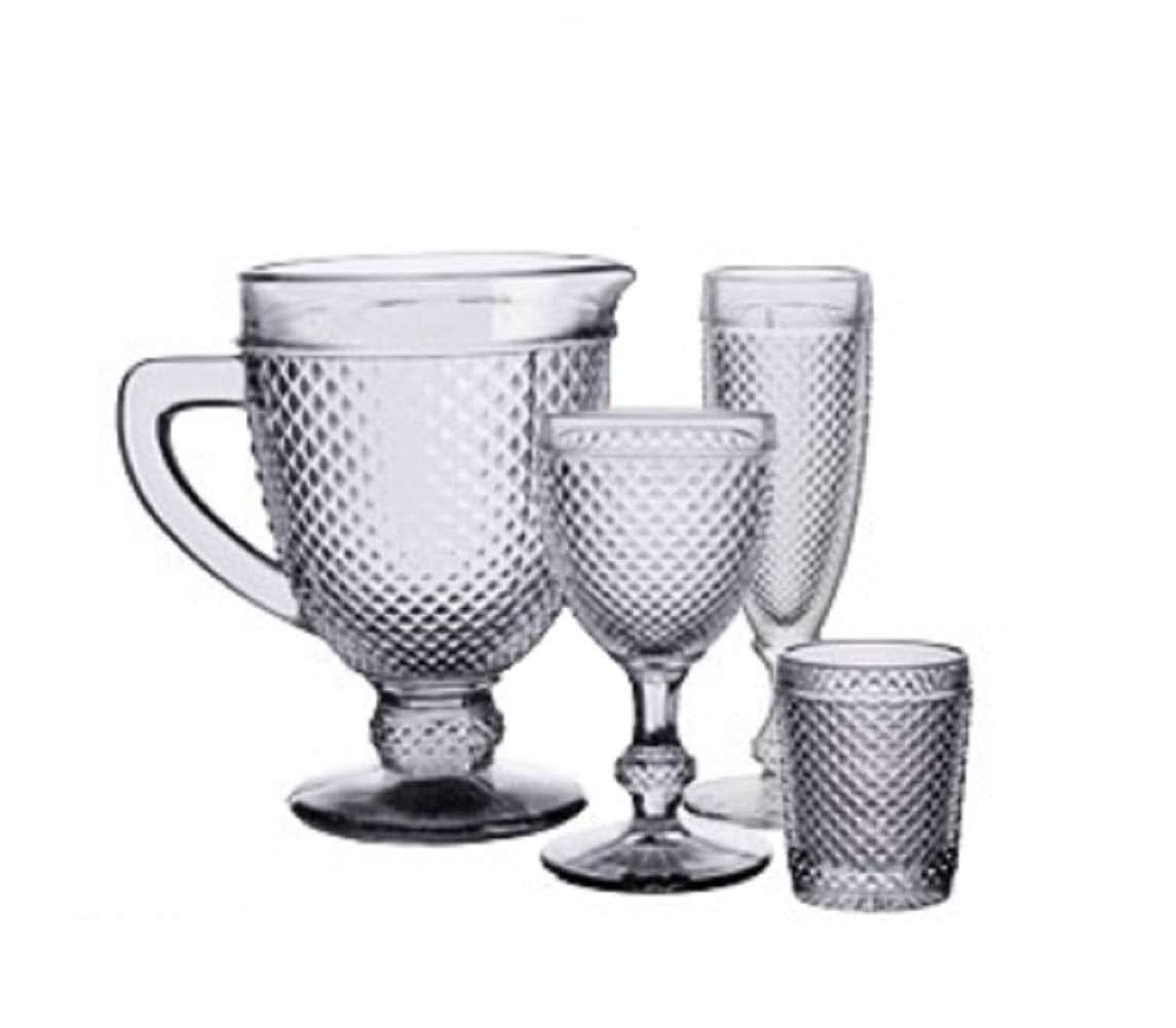 Vista Alegre Bicos Old Fashion Glass, Smoke Set of 4
