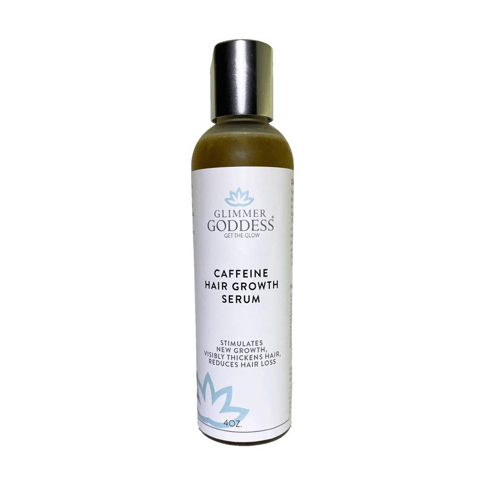 GLIMMER GODDESS Organic Caffeine Hair Growth Serum, Hair Loss Treatment 4oz