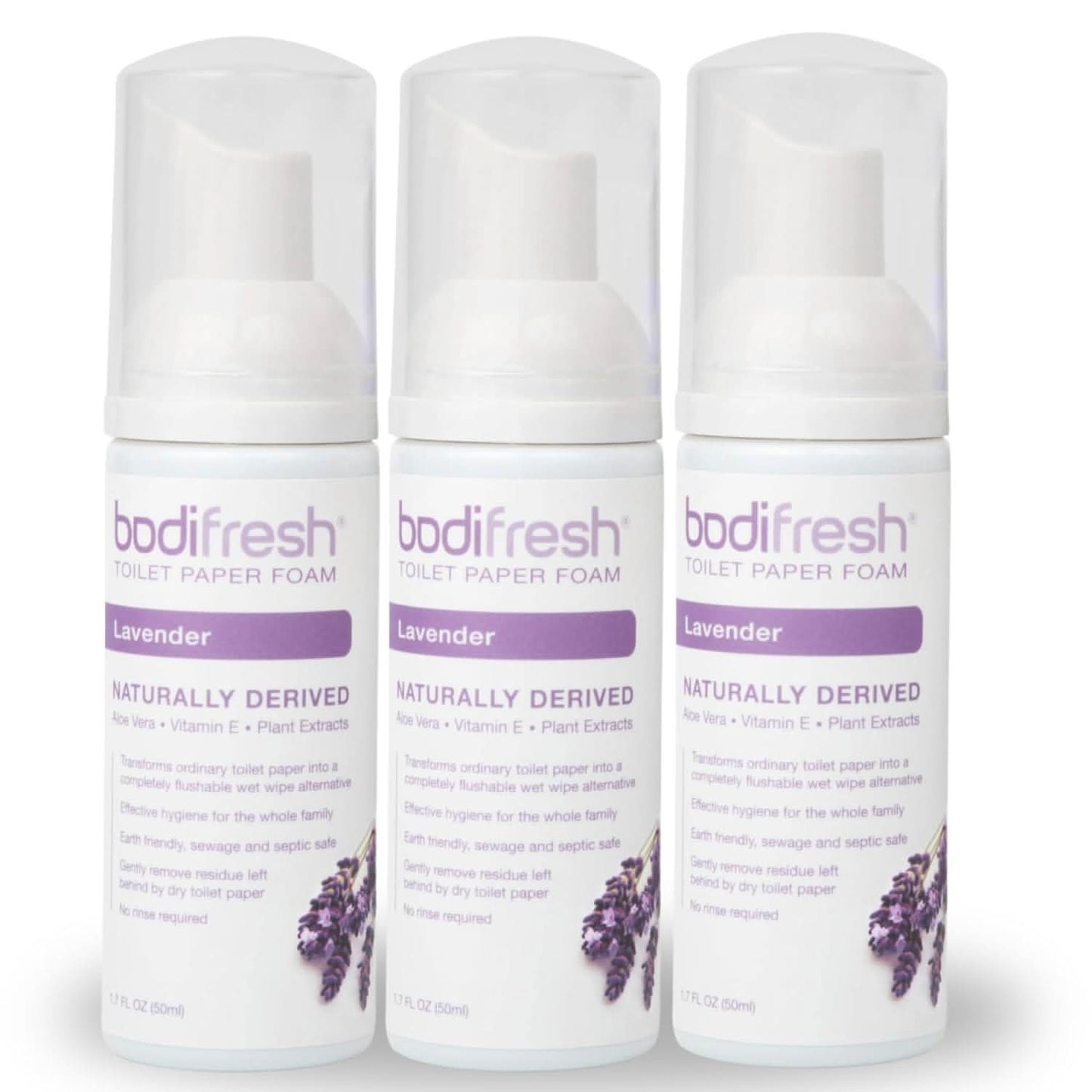 BODI FRESH - Toilet Paper Foam, Liquid Wet Wipe with Aloe & Vitamin E 1.7 Fl Oz - 3PACK