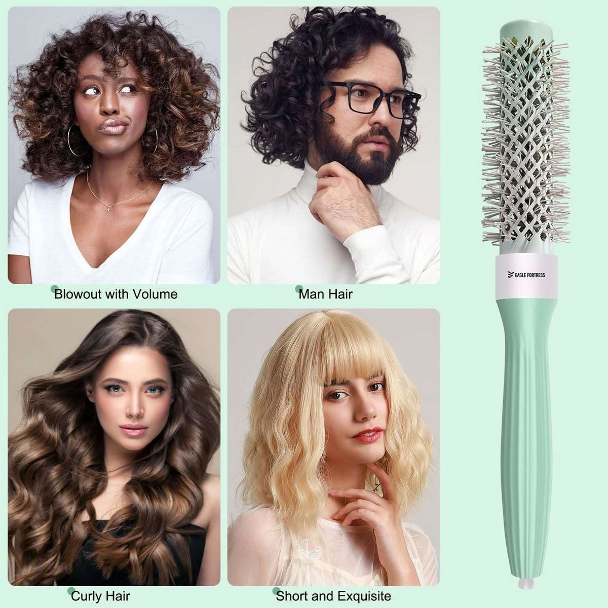 Eagle Fortress Professional Round Hair Brush 0.98 in