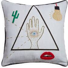 Jonathan Adler Bijoux Emblem Throw Pillow