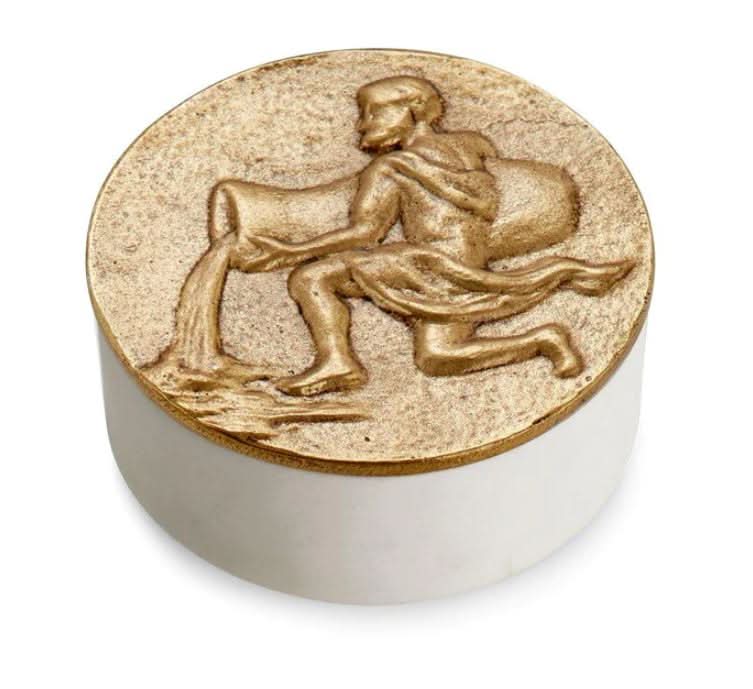 Michael Aram Zodiac Box , Aquarius