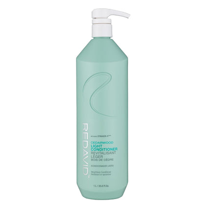 Redavid Cedarwood Weightless Light Conditioner - with Hemp Seed and Orchid Oil, for Fine Hair - Clinically Strengthens, Cleanses Hair and Scalp - Color Safe - Paraben, Phthalate, Sulfate Free (1L)