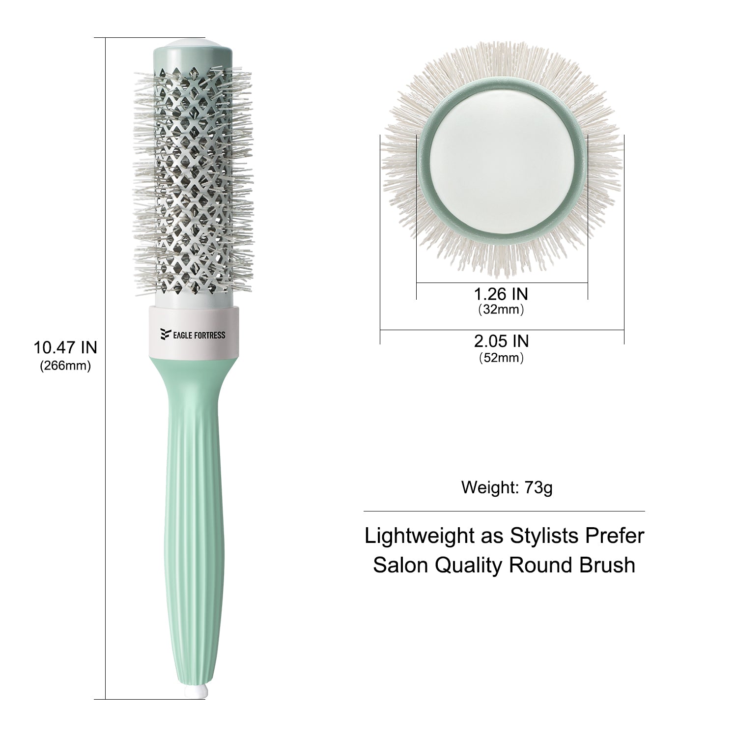 Eagle Fortress Professional Round Hair Brush 1.26in