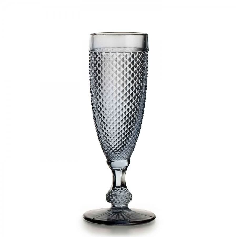 Vista Alegre Bicos Grey Champagne Flutes, Set of 4