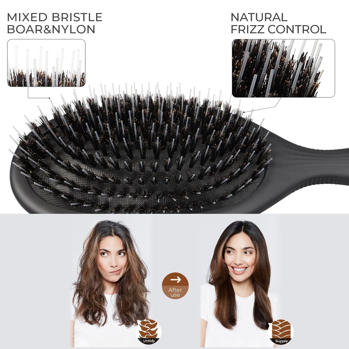 Eagle Fortress Deluxe Boar Bristle Hair Brush