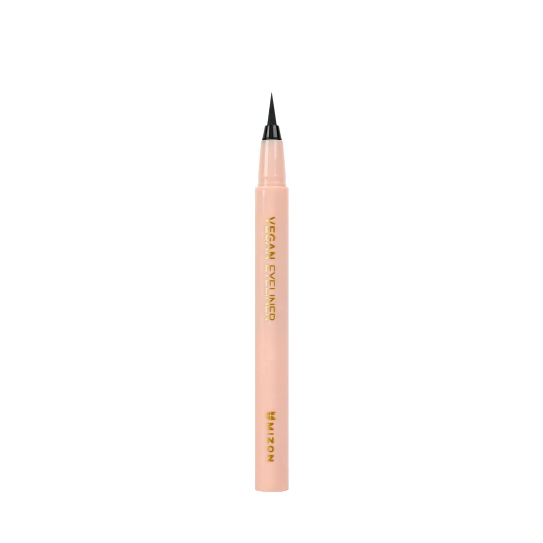MIZON Liquid Vegan Eyeliner Long lasting Waterproof Smudge Proof sharp Tip Quick Dry Easy Cleansing Korean Make Up (0.02 Fl Oz)