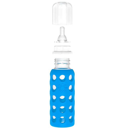 Lifefactory Glass Baby Bottles with Silicone Protection - 4-Pack, 4 oz/9 oz
