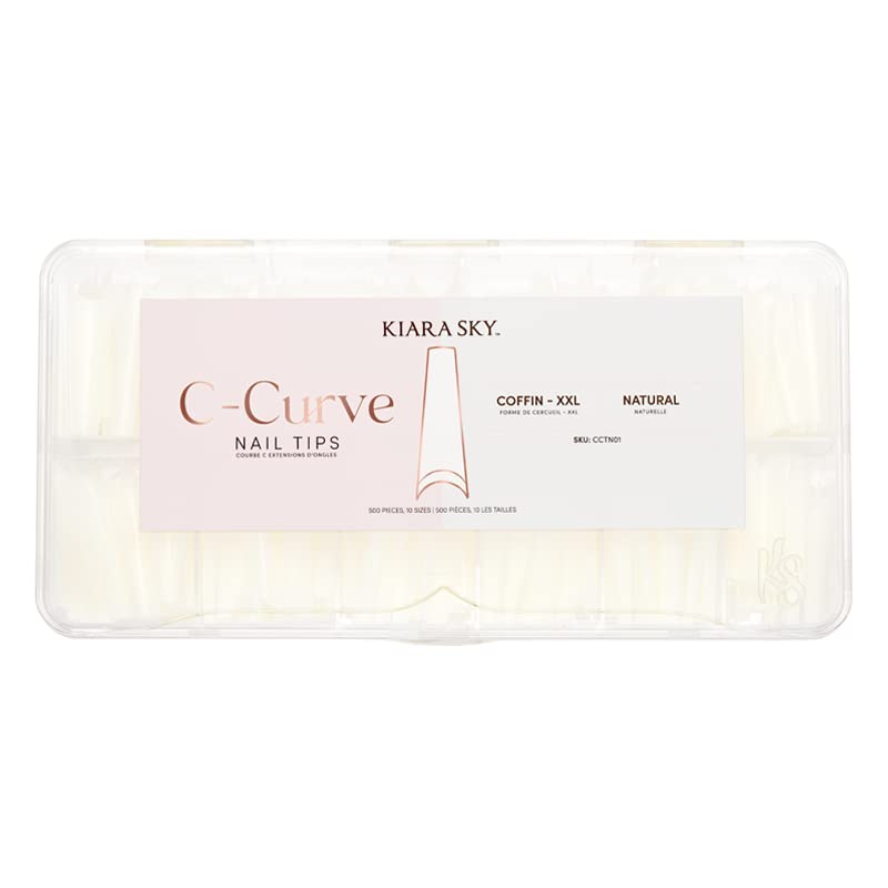 Kiara Sky C Curve XXL Nail Tip Case (500 Tips in 10 Sizes)