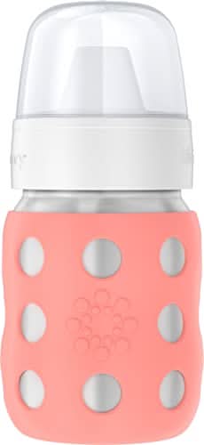 Lifefactory 8 oz Stainless Steel Baby Bottle Hard Sippy Spout