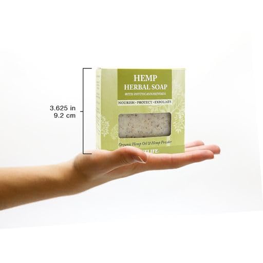 Plantlife Vegan Hemp 6-Pack Soap Bar - Moisturizing and Soothing Soap for Your Skin - Hand Crafted Using Plant-Based Ingredients - Made in California 4oz Bar