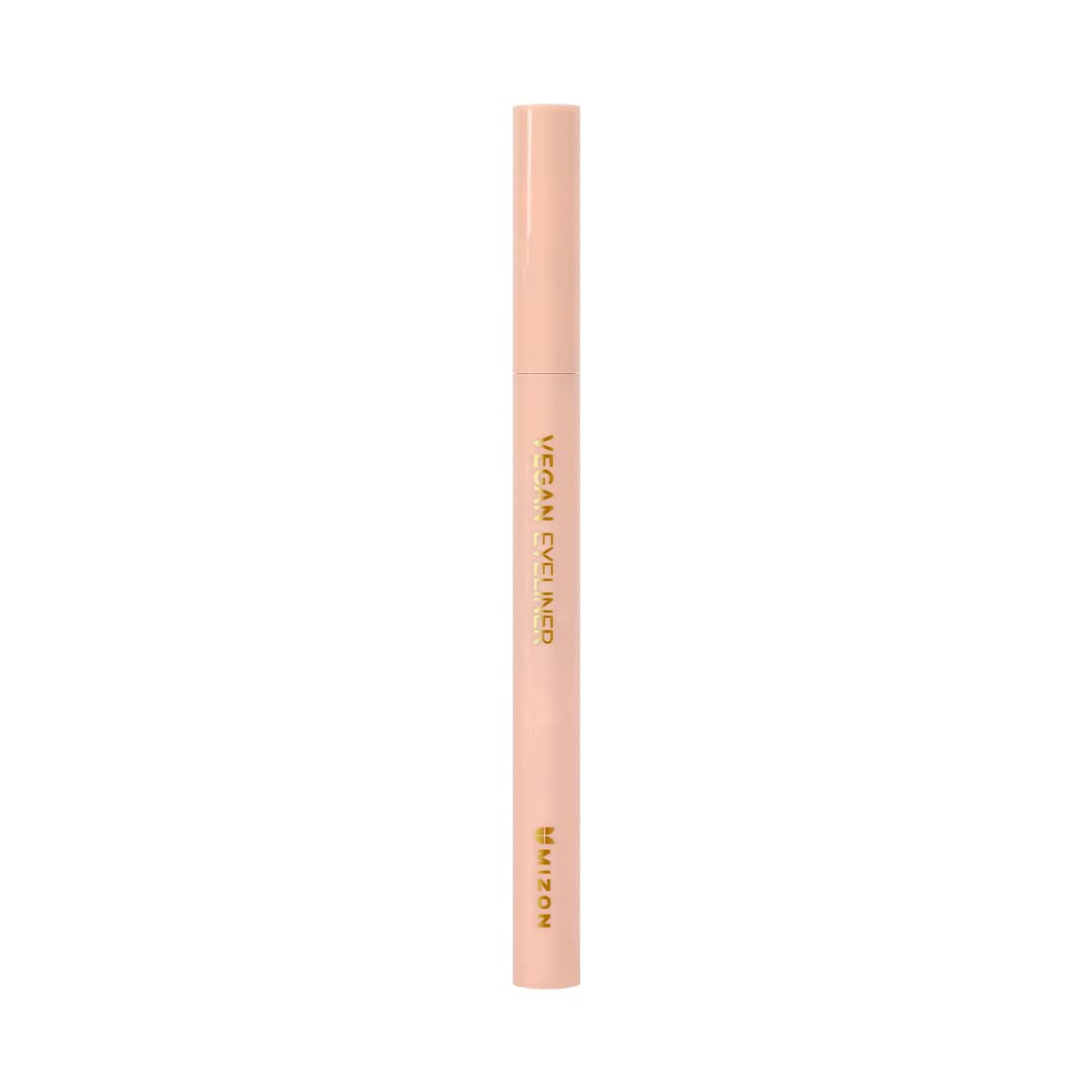 MIZON Liquid Vegan Eyeliner Long lasting Waterproof Smudge Proof sharp Tip Quick Dry Easy Cleansing Korean Make Up (0.02 Fl Oz)