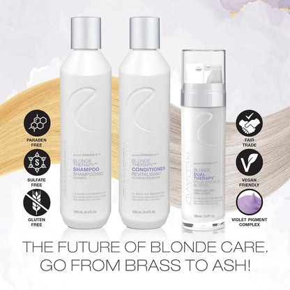 Redavid Blonde Therapy Daily Conditioner for Blonde and Highlighted Hair with Cymbidium Orchid and Shea Butter - Toning, Clinical Repair, and Amplified Shine (250ml)