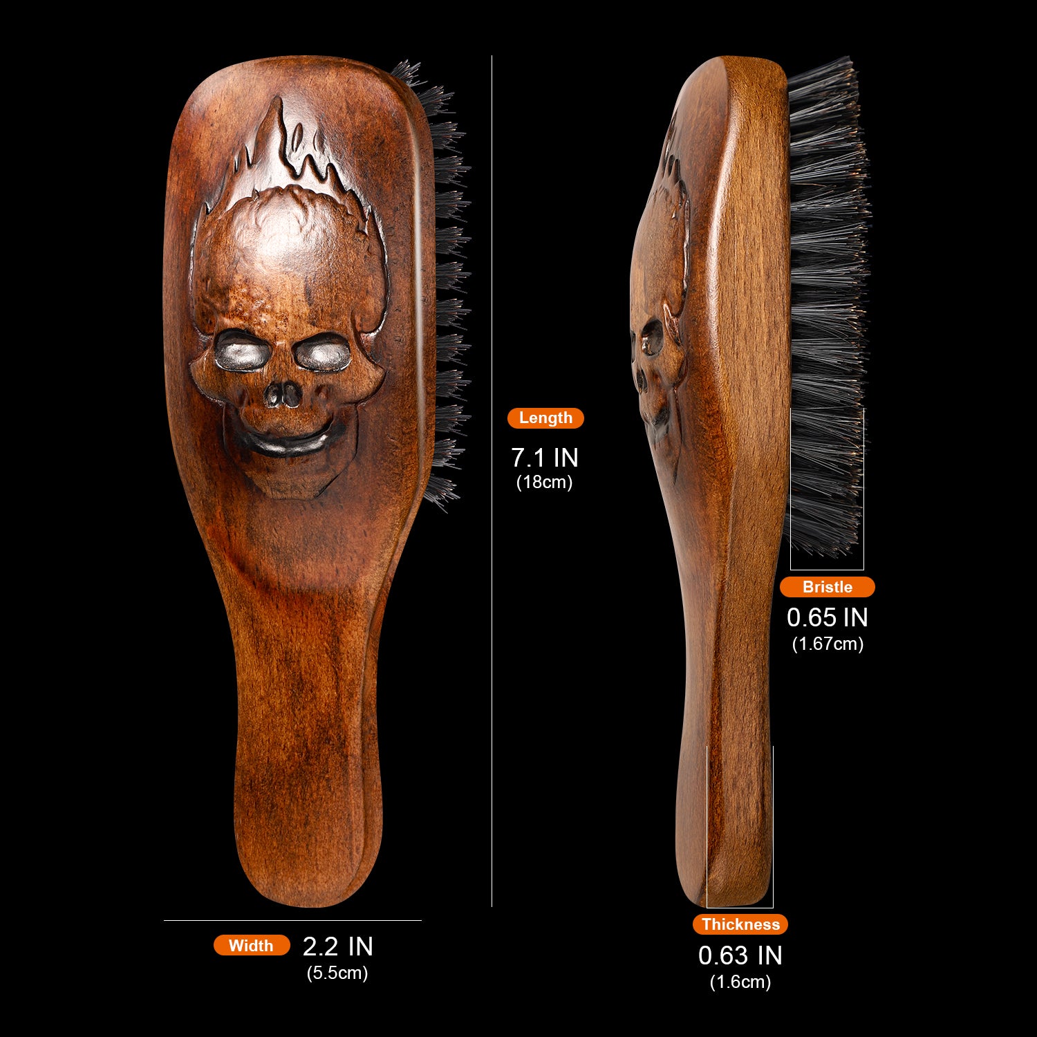 Eagle Fortress Inferno Styler Military Beard and Hair Brush