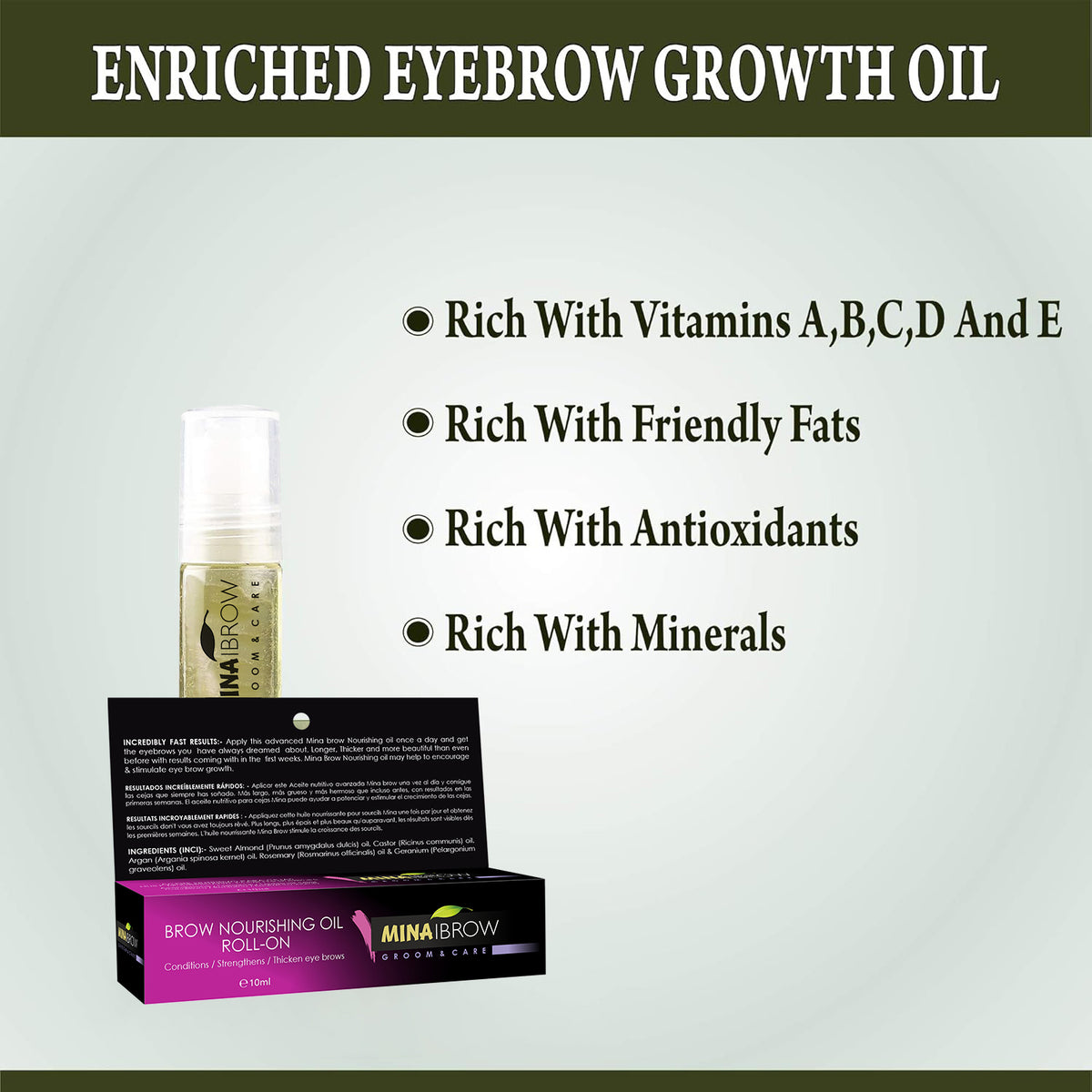MINAIBROW BROW NOURISHING OIL ROLL ON 10ML