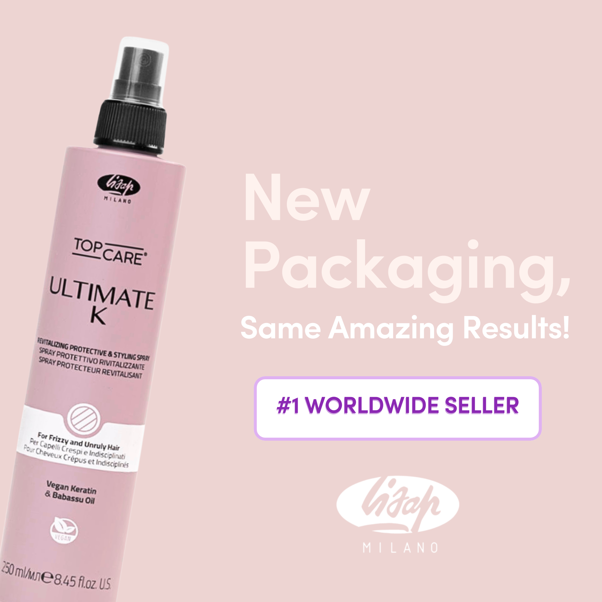 LISAP -  Ultimate Straight Fluid – Heat and Humidity Protective Spray 8.45 fl oz