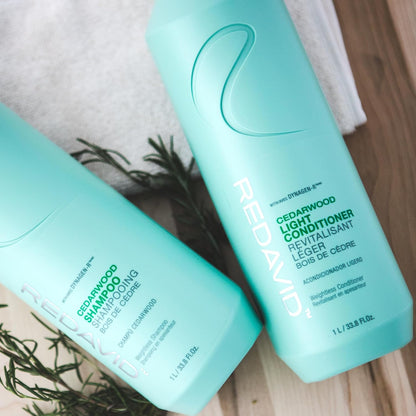Redavid Cedarwood Weightless Light Conditioner - with Hemp Seed and Orchid Oil, for Fine Hair - Clinically Strengthens, Cleanses Hair and Scalp - Color Safe - Paraben, Phthalate, Sulfate Free (1L)