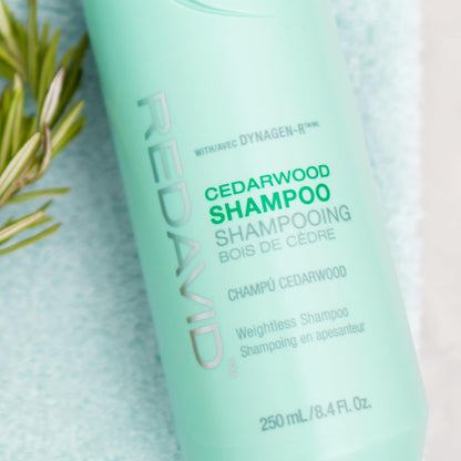 Redavid Cedarwood Weightless Shampoo - with Hemp Seed Oil and Orchid Oil, for Fine Hair and Men's Hair - Clinically Strengthens, Cleanses Hair and Scalp - Paraben, Phthalate and Sulfate Free (250ml)