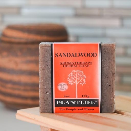 Plantlife Sandalwood Bar Soap - Made in California 4oz Bar