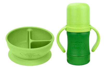 Green Sprouts - Learning Bowl & Straw Cup Bundle (Green)