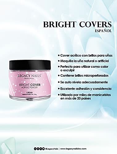 Legacy Nails Bright Cover CREAM Acrylic Powder 2 oz
