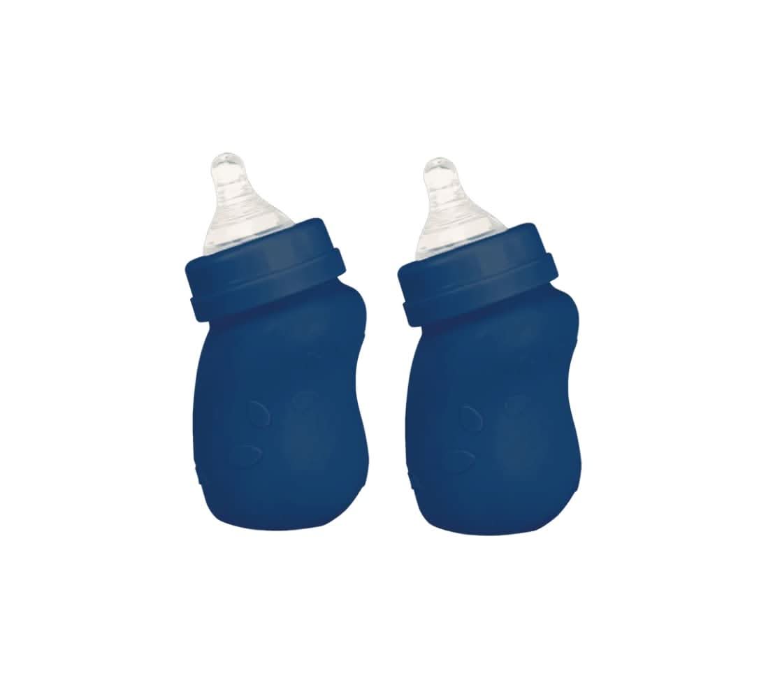 Green Sprouts - Sprout Ware® Baby Bottle 5 oz  2-Pack (Navy Blue)