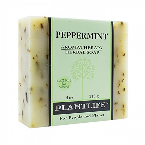 Plantlife Peppermint Bar Soap - Moisturizing and Soothing Soap for Your Skin - Hand Crafted Using Plant-Based Ingredients - Made in California 4oz Bar