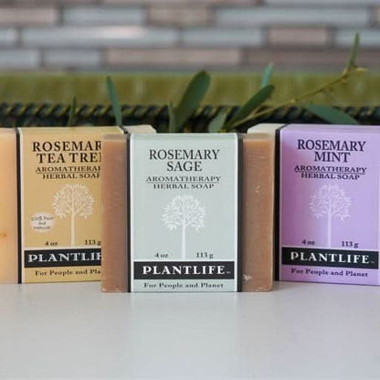 Plantlife Rosemary Tea Tree 4 oz Bar Soap 3-Pack