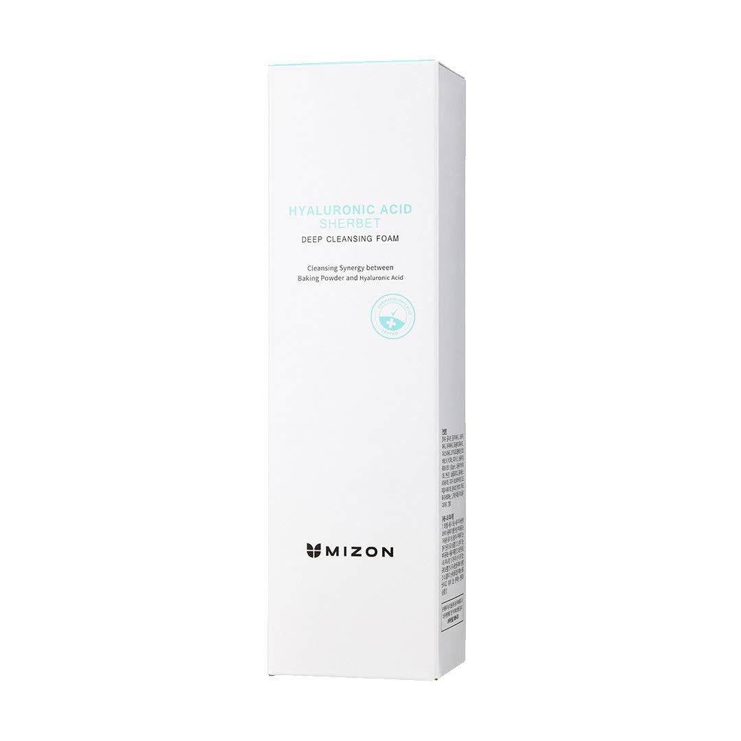 MIZON Hyaluronic Acid Sherbet Deep Cleansing Foam, Hyaluronic Acid, Cleansing, Baking Powder, No Irritation, Make up Remover, Deep Moisture (5.29 oz.)