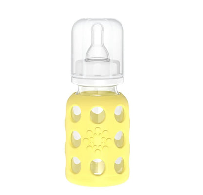 Lifefactory Glass Baby Bottles with Silicone Protection - 4-Pack, 4 oz/9 oz