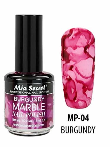 Mia Secret Marble Nail Polish , Burgundy