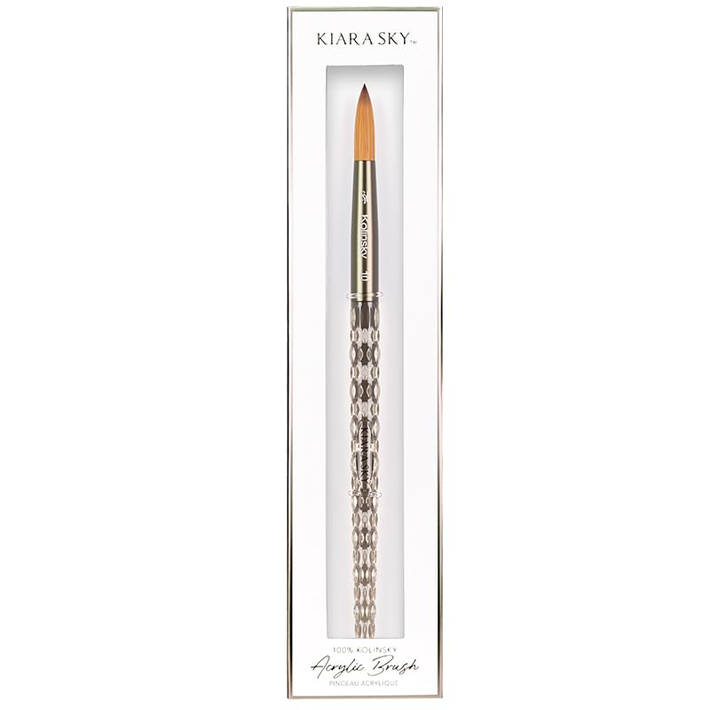 Kiara Sky Professional Nails *NEW* 100% Kolinksy Hand Crafted Black Crystal Acrylic Nail Brush