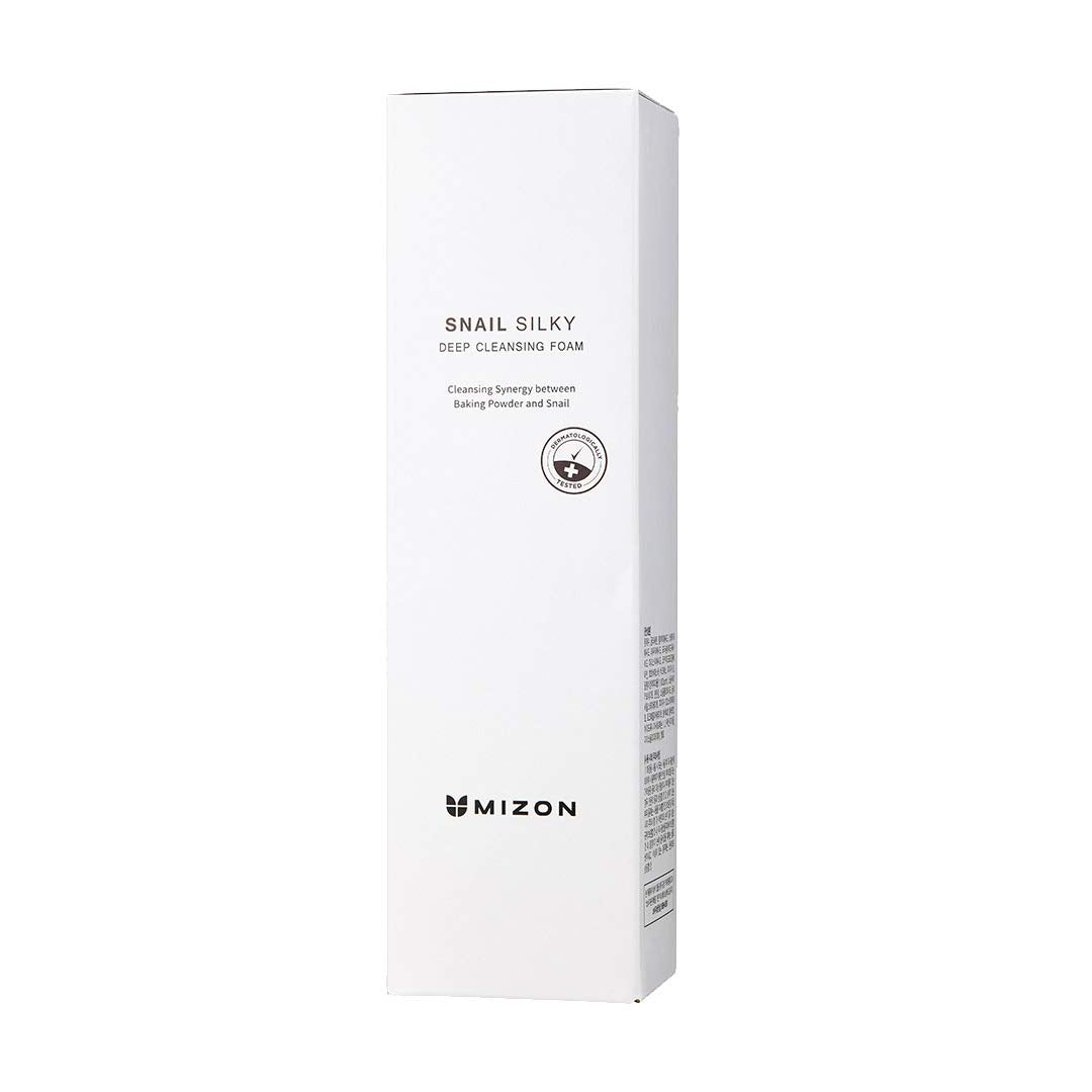 MIZON Snail Silky Deep Cleansing Foam, Cleansing Foam, Remove Dead Skin, Baking Powder Particles, No Irritation, No Dryness, Nutrition (5.29 oz)