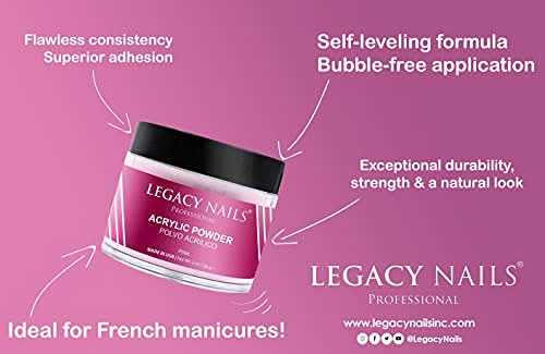 Legacy Nails Professional Pink Acrylic Powder 2 oz