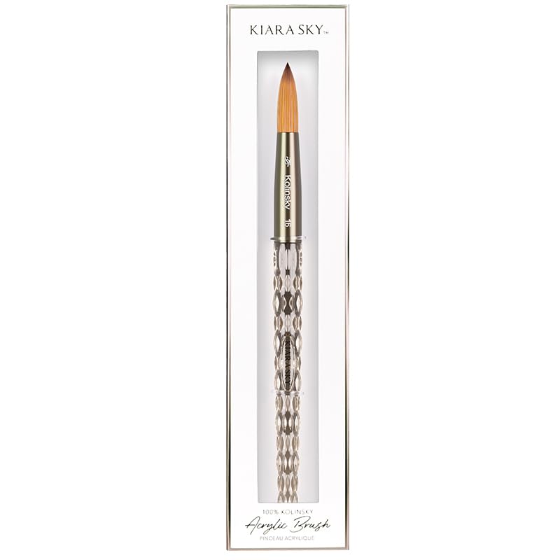 Kiara Sky Professional Nails *NEW* 100% Kolinksy Hand Crafted Black Crystal Acrylic Nail Brush