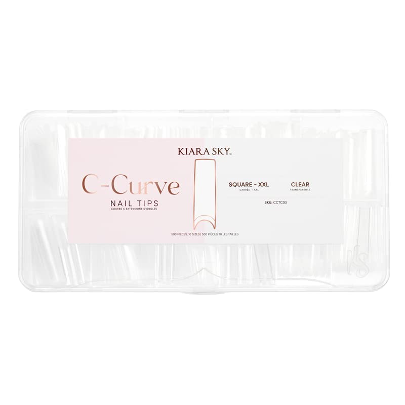 Kiara Sky C Curve XXL Nail Tip Case (500 Tips in 10 Sizes)