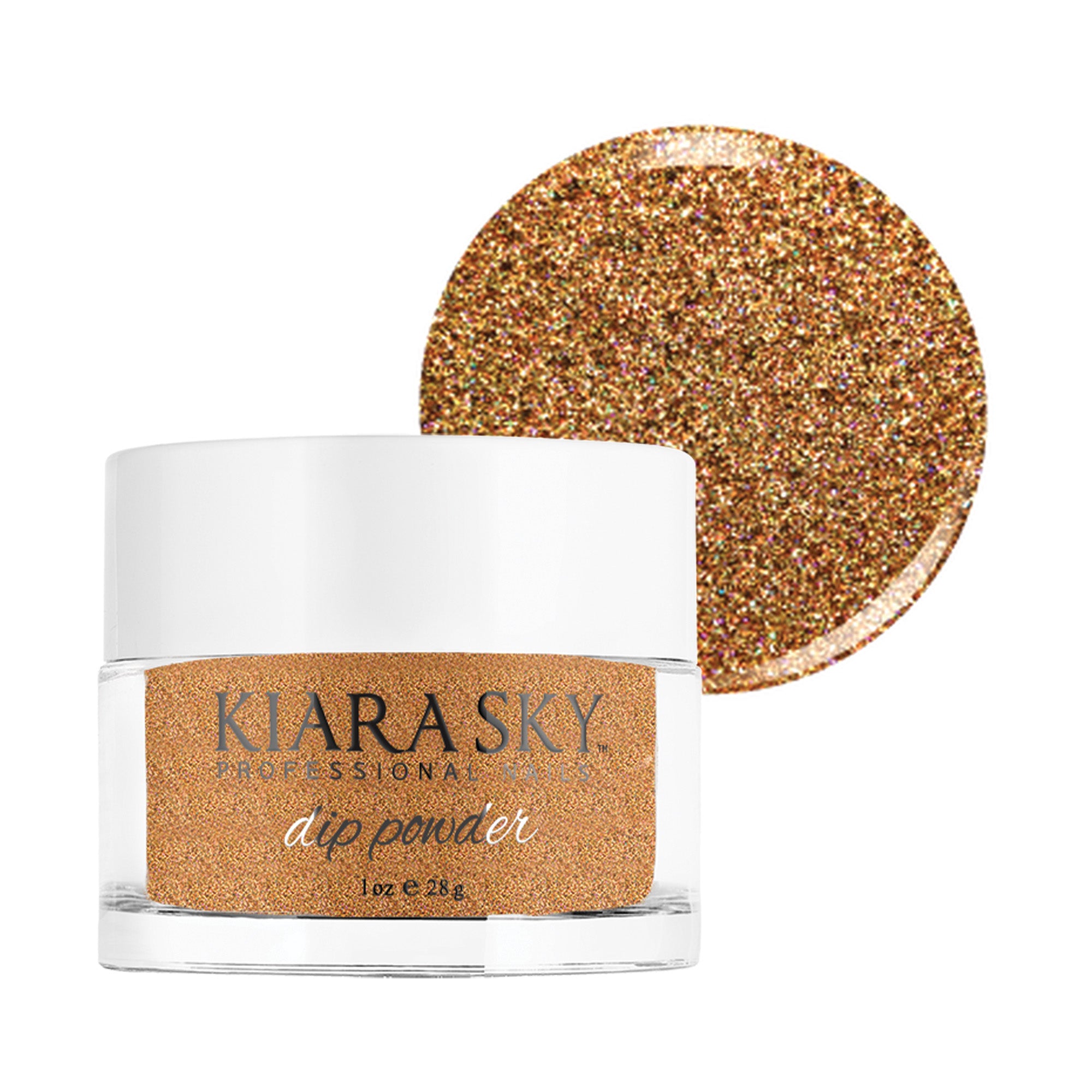 Kiara Sky Long Lasting Nail Dip Powder Gold Tones 1 oz