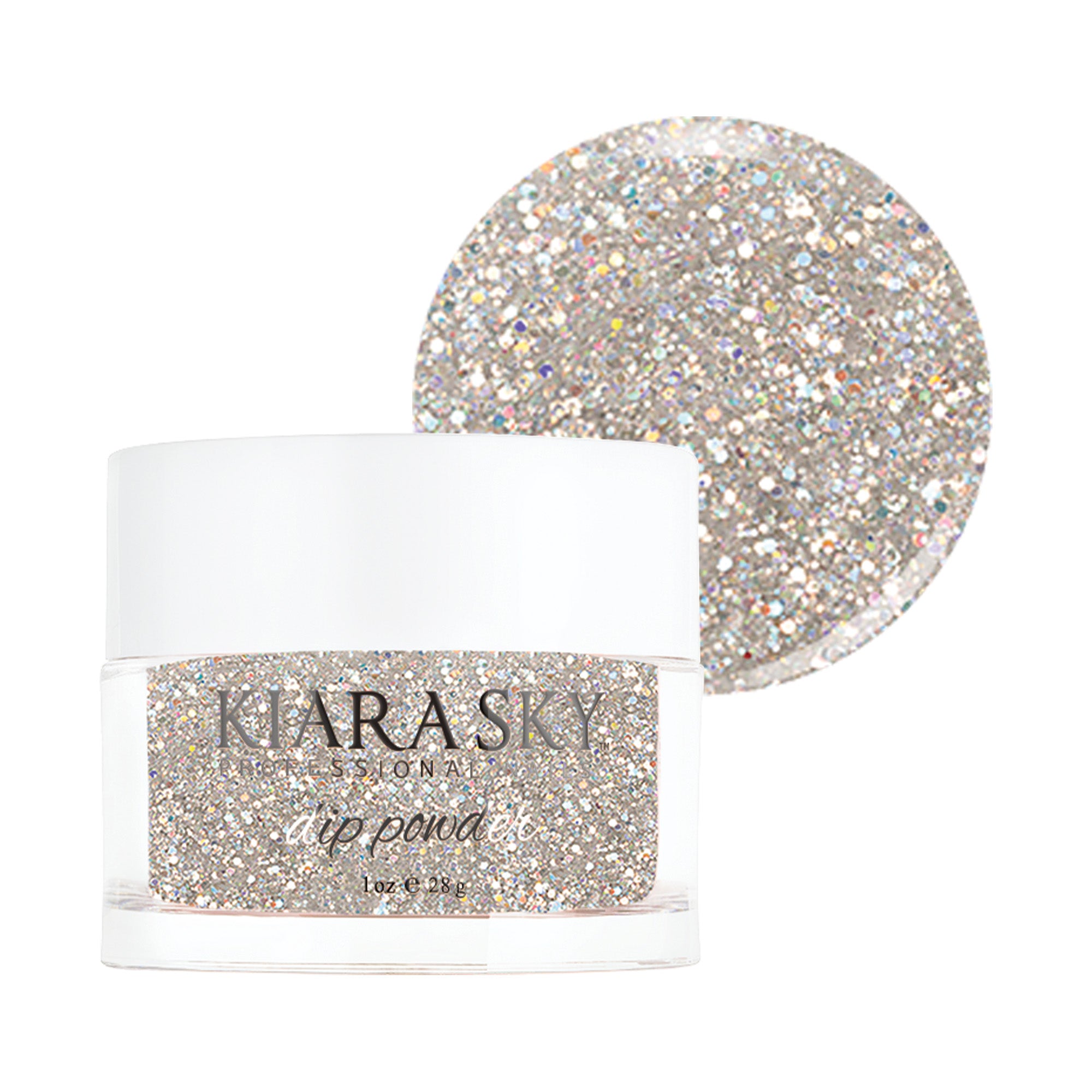 Kiara Sky Long Lasting Nail Dip Powder Silver Tones 1 oz