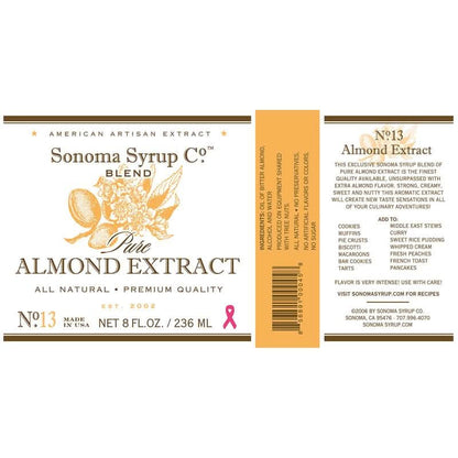 Sonoma Syrup Pure Almond Extract 8 oz