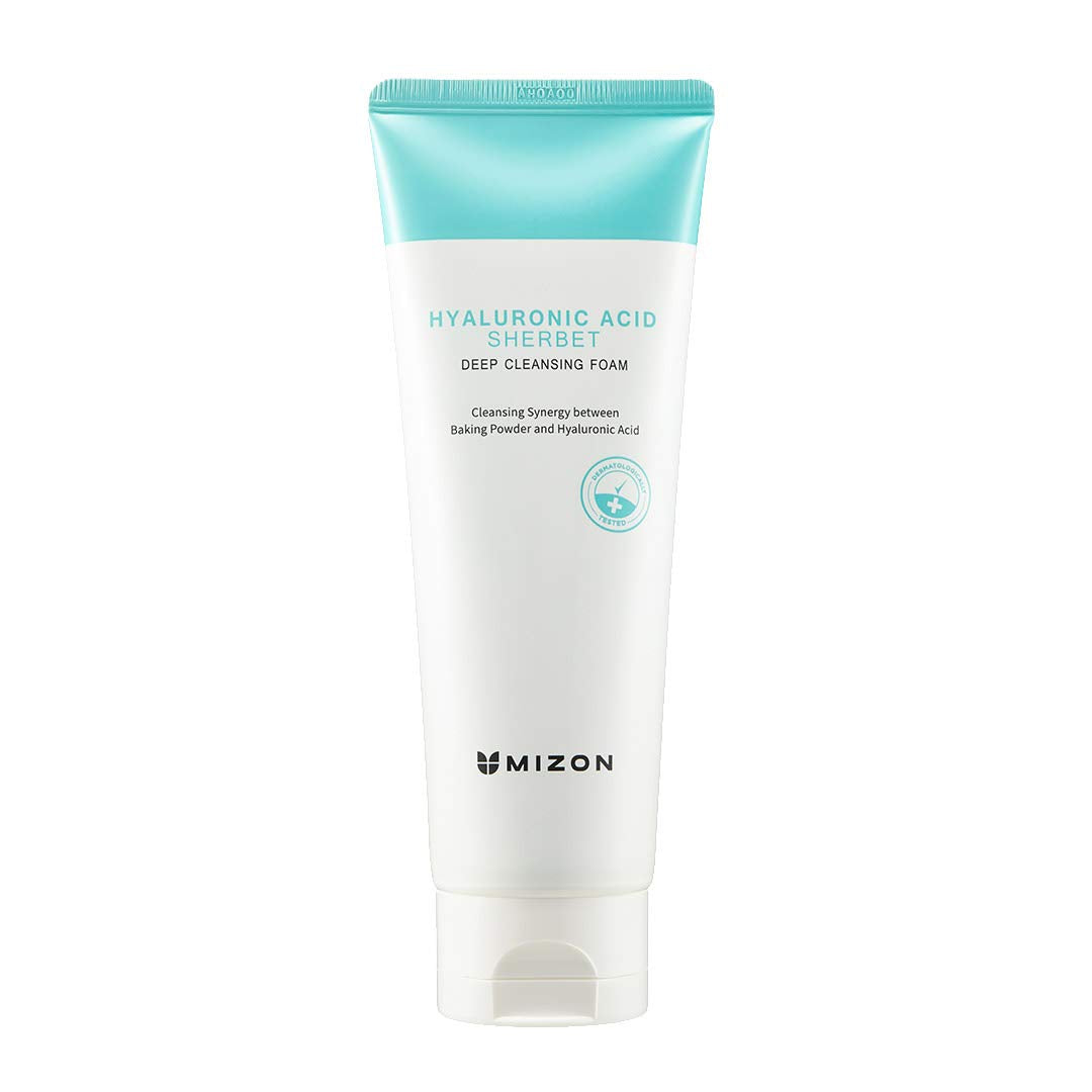 MIZON Hyaluronic Acid Sherbet Deep Cleansing Foam, Hyaluronic Acid, Cleansing, Baking Powder, No Irritation, Make up Remover, Deep Moisture (5.29 oz.)