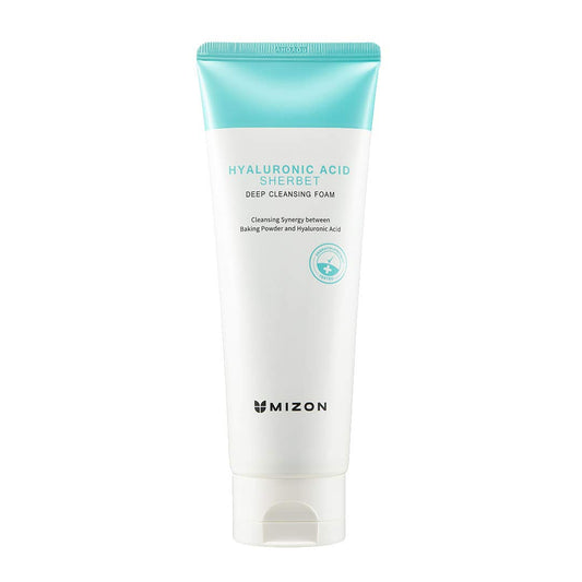 MIZON Hyaluronic Acid Sherbet Deep Cleansing Foam, Hyaluronic Acid, Cleansing, Baking Powder, No Irritation, Make up Remover, Deep Moisture (5.29 oz.)