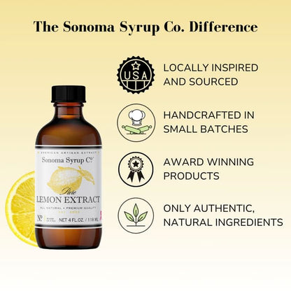 Sonoma Syrup Pure Lemon Extract 4 oz