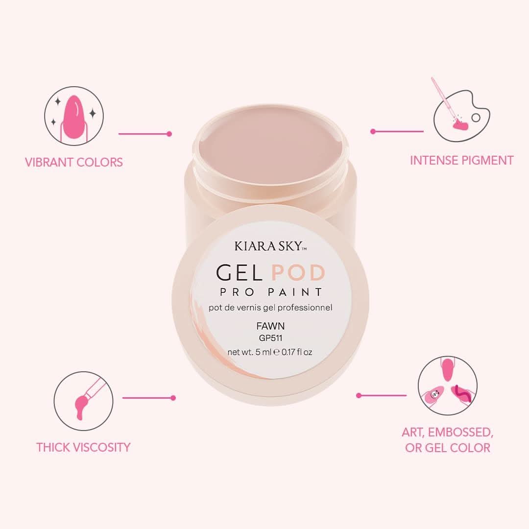 KIARA SKY Gel Paint Pod for Nail Art 0.17 fl oz - Pinky Swear