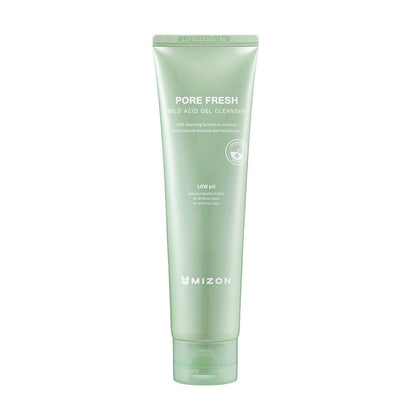 MIZON Pore Fresh Mild Acid Gel Cleanser, Facial Cleanser, Natural Ingredients, Refreshing Gel Formula, Exfoliate, Moisturize, (New Package, 5.07 fl oz)
