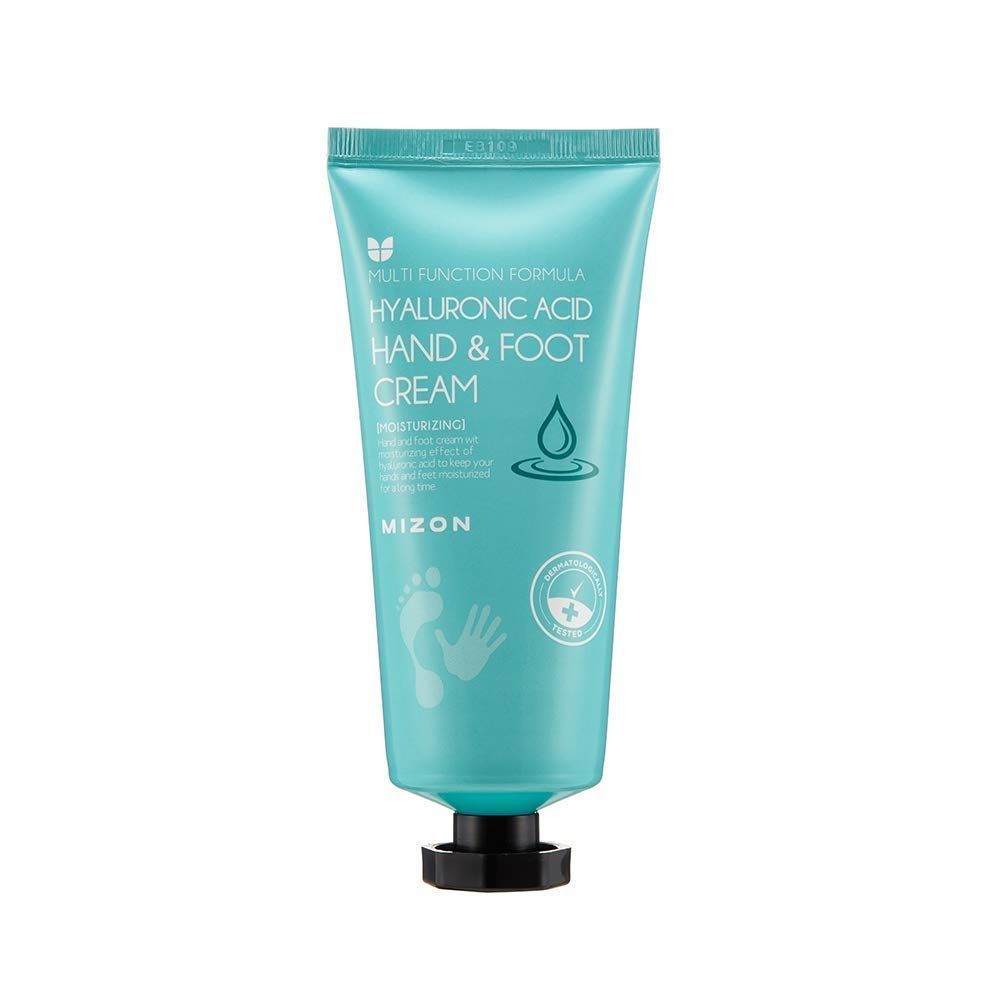 MIZON Hand Cream for Dry Cracked Hands, Elbows, and Heels, with Hyaluronic Acid, Instant Hydration for Skin, Hydrating and Moisturizing for Soft Supple Hands, Light and Non-Greasy 100ml 3.38 fl oz