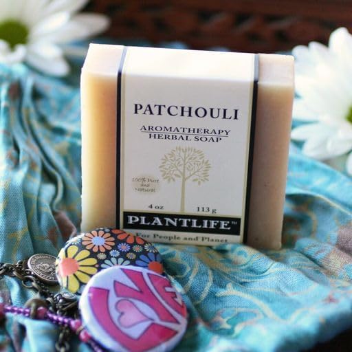 Plantlife Patchouli - Moisturizing and Soothing Soap for Your Skin - Hand Crafted Using Plant-Based Ingredients - Made in California 4oz Bar