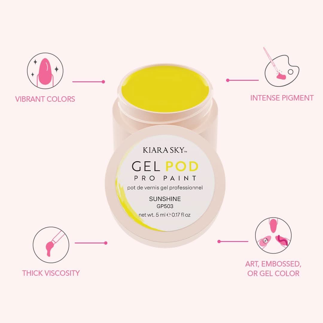 KIARA SKY Gel Paint Pod for Nail Art 0.17 fl oz - Pinky Swear