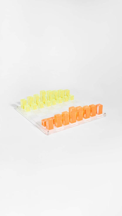 Jonathan Adler Acrylic Chess Set - Neon