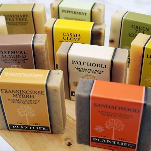 Plantlife Frankincense Myrrh Bar Soap - Moisturizing and Soothing Soap for Your Skin - Hand Crafted Using Plant-Based Ingredients - Made in California 4oz Bar