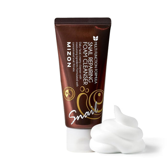 MIZON Snail Repairing Foam Cleanser Face Wash, 2.02 fl oz